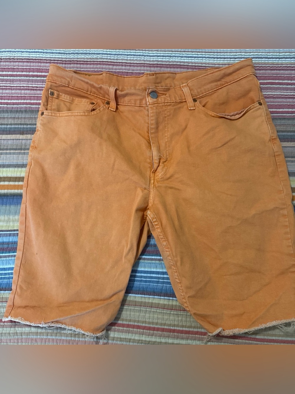 Levi's 511 Orange Cotton Chino Shorts